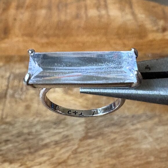 Clear CZ Baguette Ring by Chloe & Isabel, SIZE 6 3/4 - Picture 9 of 12